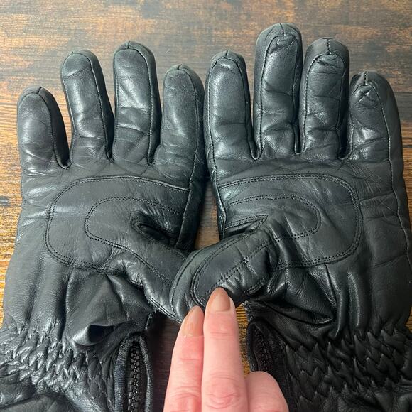 Thinsulate Insulation Black Leather Ski Snowmobile Gloves Sz Small 100 gram - Picture 8 of 8